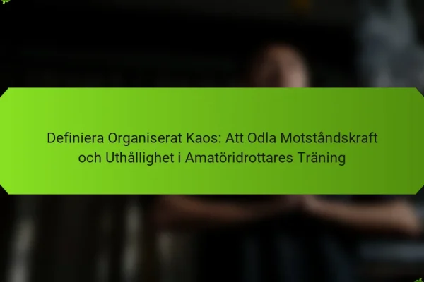 Definiera Organiserat Kaos: Att Odla Motståndskraft och Uthållighet i Amatöridrottares Träning